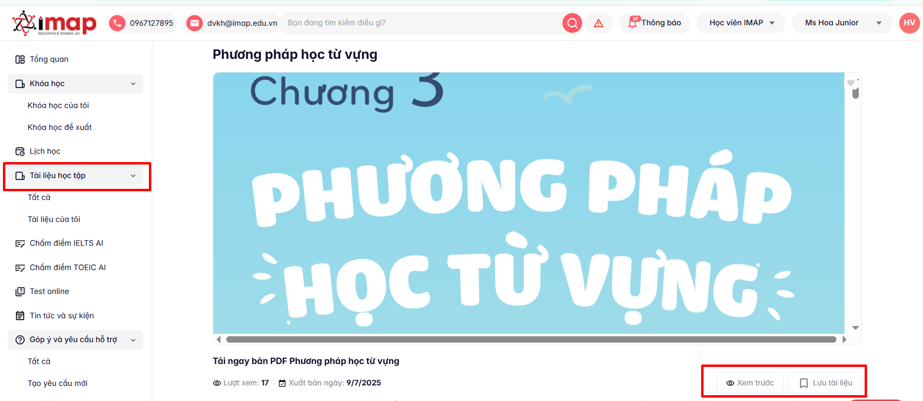 Hướng dẫn tương ứng LMS 