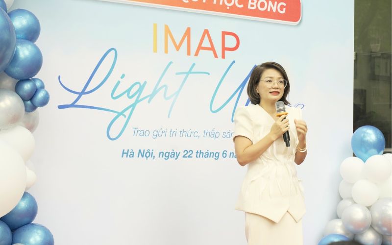 Bà Nguyễn Thị Giang, Tổng Giám đốc Công ty IMAP Việt Nam phát biểu tại sự kiện (Ảnh: CTV).