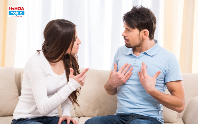 The couple had been quarreling for 1 hour before their daughter came back home.