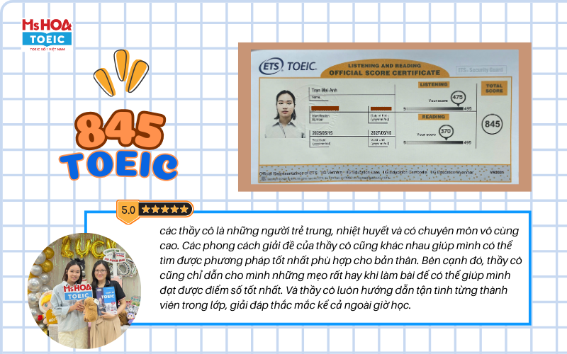 Mai Anh bứt phá TOEIC