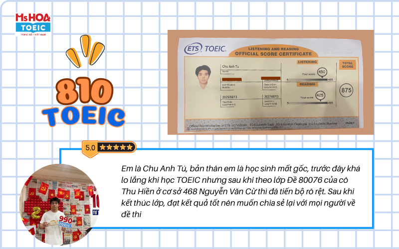 Anh Từ với chiến thuật riêng đã đạt mục tiêu chuẩn đầu ra