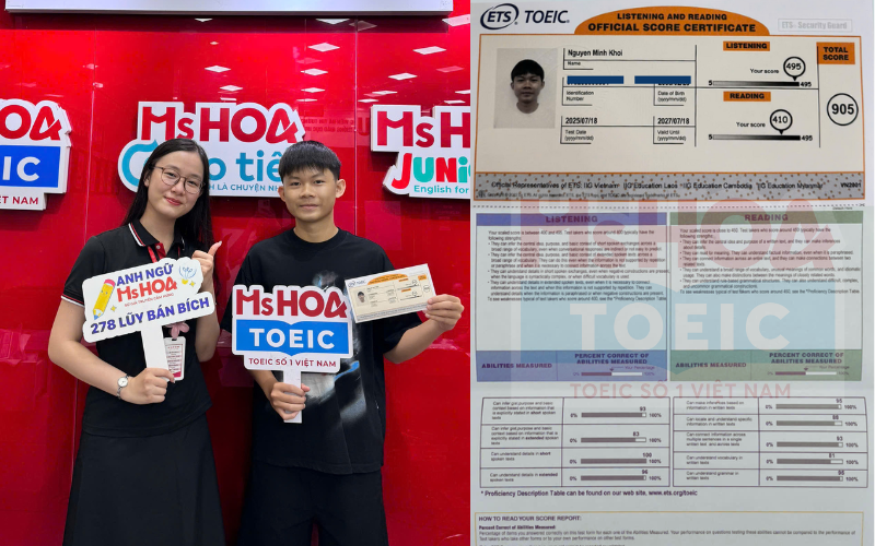 Nguyễn Minh Khôi cán đích 905 điểm