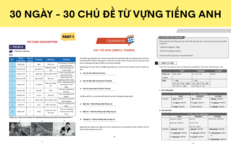 30 ngày học 30 chủ đề từ vựng 