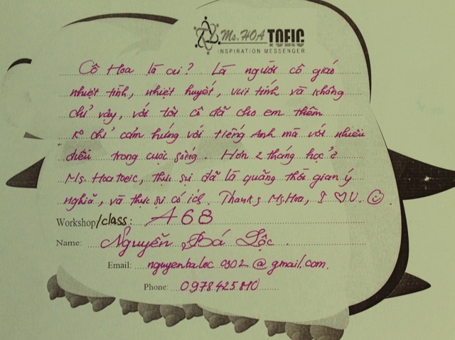 Vinh danh hoc vien dem cao TOEIC