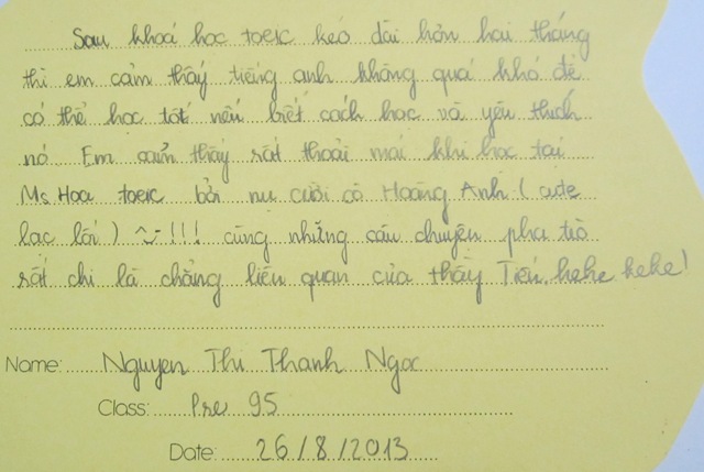 ms hoa toeic, luyen thi toeic, on thi toeic